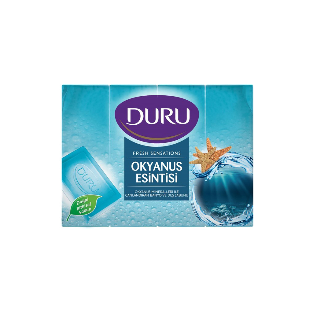 Тверде мило Duru Fresh Sensations Океанський бриз 4 х 150 г (8690506494605) Тверде мило Duru Fresh Sensations Океанський бриз 4 х 150 г (8690506494605)