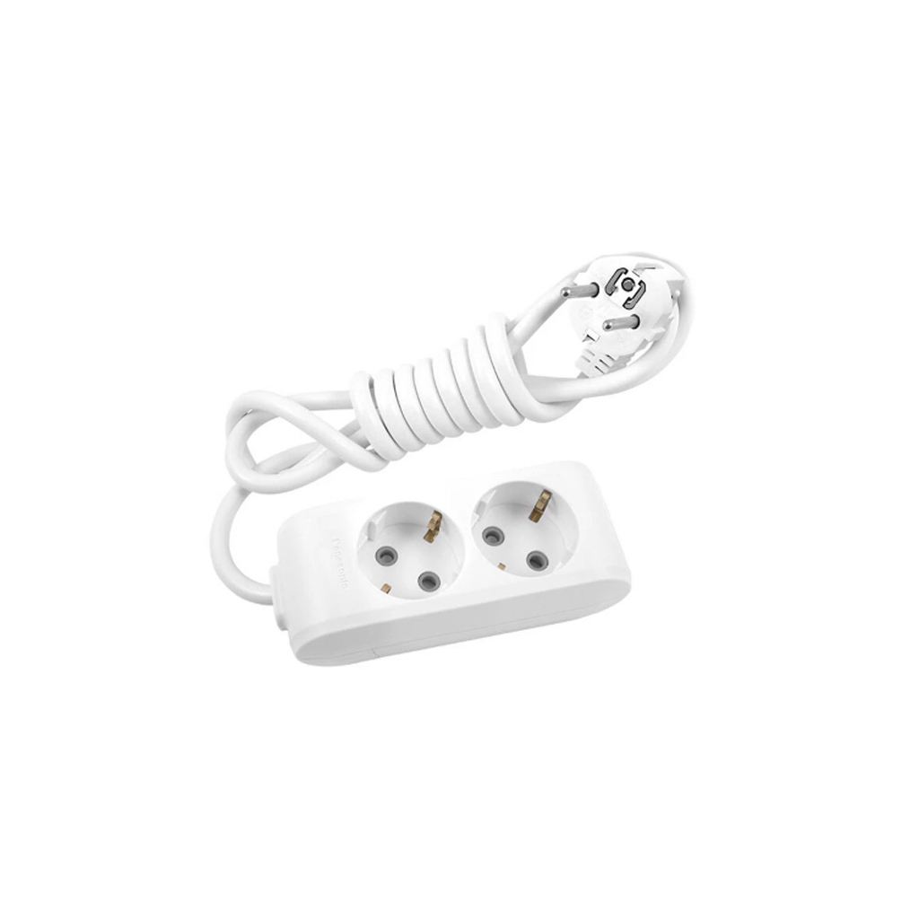 Мережевий подовжувач Panasonic X-tendia із заземленням 2 розетки, 5м (WLTB04252GR-UA) - фото 1