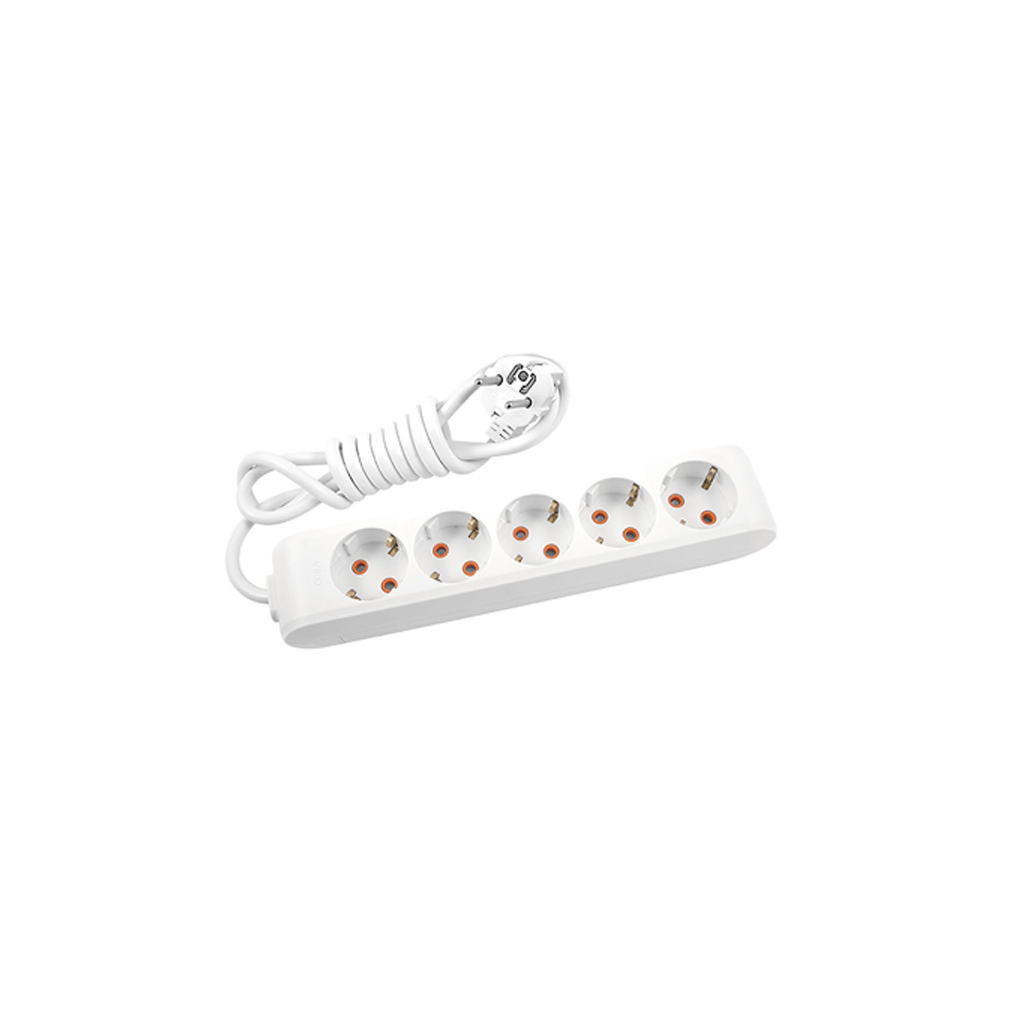 Мережевий подовжувач Panasonic X-tendia із заземленням 5 розеток, 3м (WLTB04532GR-UA) - фото 1