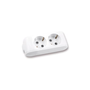 Колодка для подовжувача Panasonic X-tendia із заземленням 2 гнізда grey (WLTB04202GR-UA) - фото 1