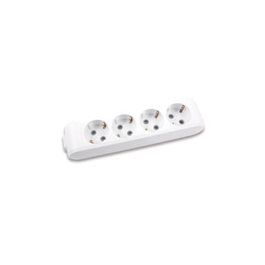 Колодка для подовжувача Panasonic X-tendia із заземленням 4 гнізда grey (WLTB04402GR-UA) - фото 1
