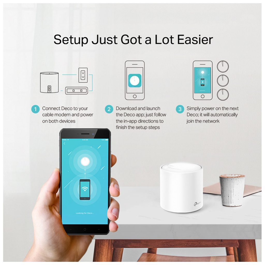 Точка доступу Wi-Fi TP-Link DECO X20 2PK AX1800 1xGE LAN 1xGE WAN MU-MIMO OFDMA MESH (DECO-X20-2-PACK) - фото 5 Точка доступу Wi-Fi TP-Link DECO X20 2PK AX1800 1xGE LAN 1xGE WAN MU-MIMO OFDMA MESH (DECO-X20-2-PACK) - фото 5