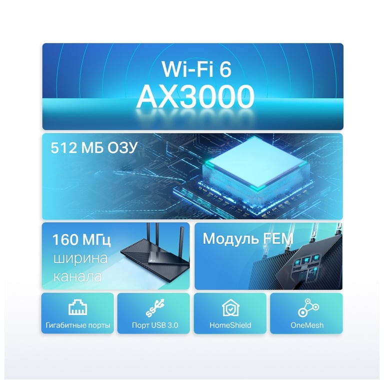 Маршрутизатор TP-Link ARCHER AX55 (ARCHER-AX55) - фото 4