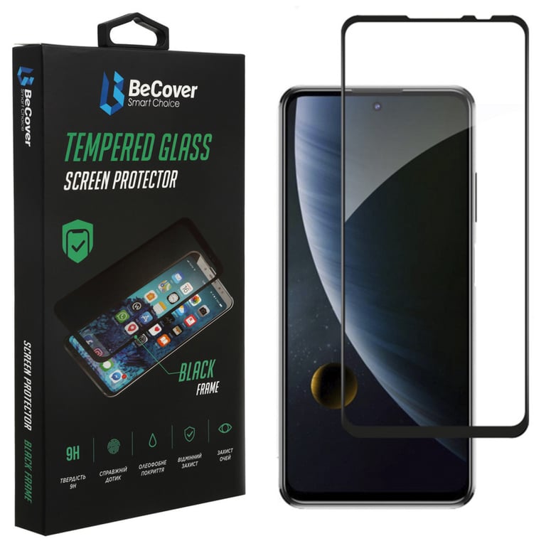 Скло захисне BeCover ZTE Blade V30 Black (706914) - фото 1
