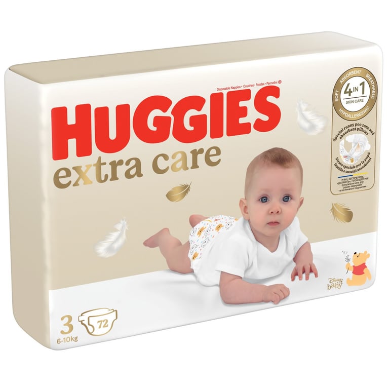 Підгузки Huggies Extra Care 3 (6-10 кг) 72шт (5029053578095) - фото 2