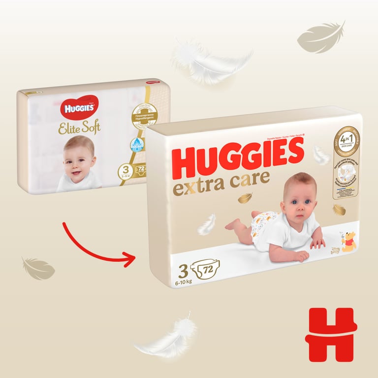 Підгузки Huggies Extra Care 3 (6-10 кг) 72шт (5029053578095) - фото 5