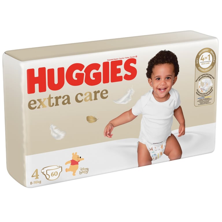 Підгузки Huggies Extra Care 4 (8-16 кг) 60 шт (5029053578118) - фото 2