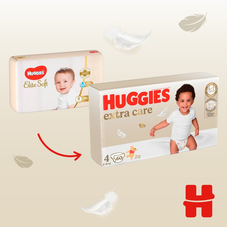 Підгузки Huggies Extra Care 4 (8-16 кг) 60 шт (5029053578118) - фото 5