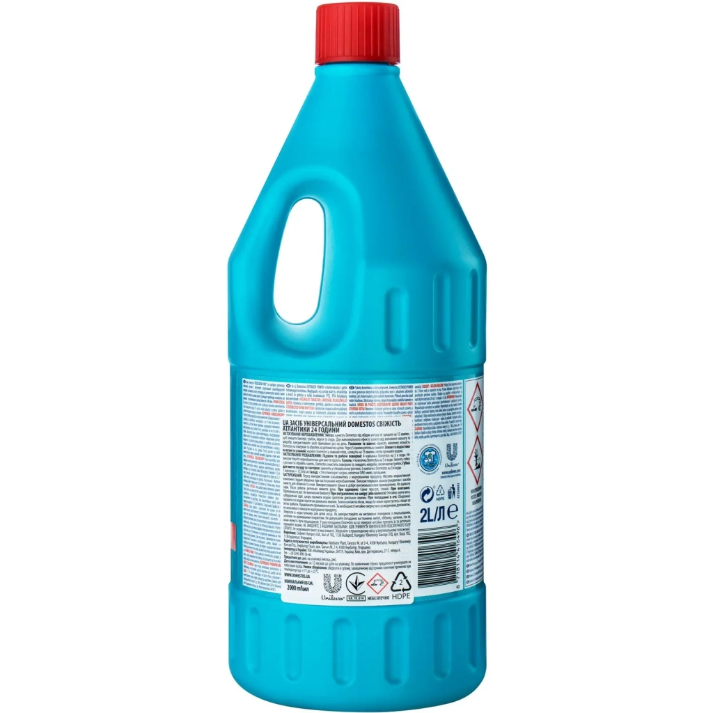 Рідина для чищення ванн Domestos Свіжість Атлантики 24 години 2 л (8718114416496) - фото 2 Рідина для чищення ванн Domestos Свіжість Атлантики 24 години 2 л (8718114416496) - фото 2