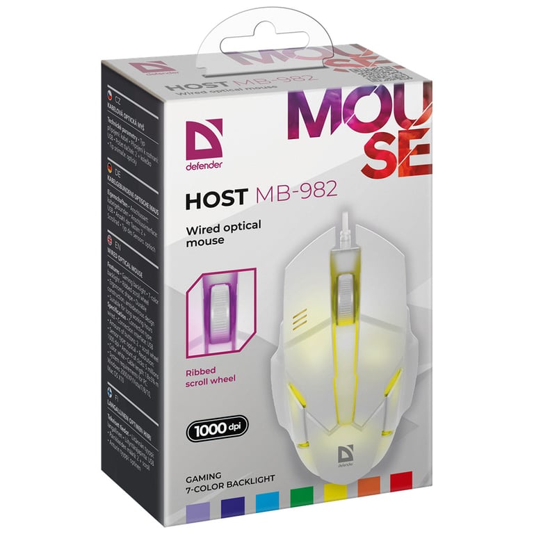 Мишка Defender Host MB-982 USB White (52983) - фото 3