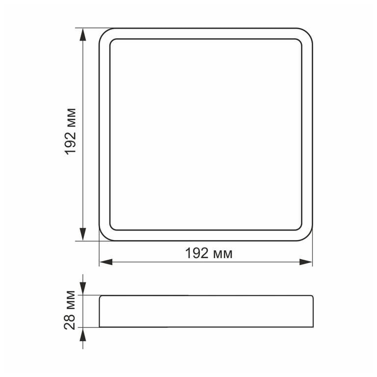 Світильник Videx LED накладний квадрат 18W 5000K (VL-DLSS-185) - фото 2