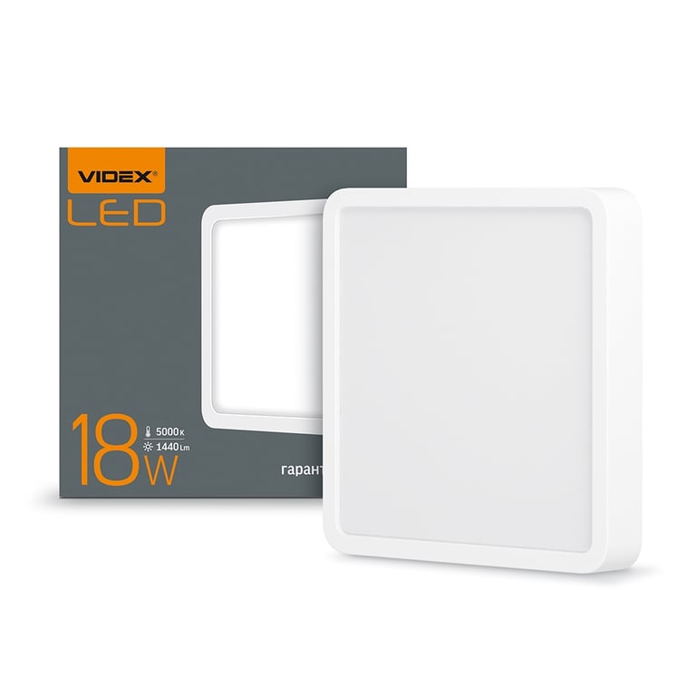 Світильник Videx LED накладний квадрат 18W 5000K (VL-DLSS-185) - фото 3