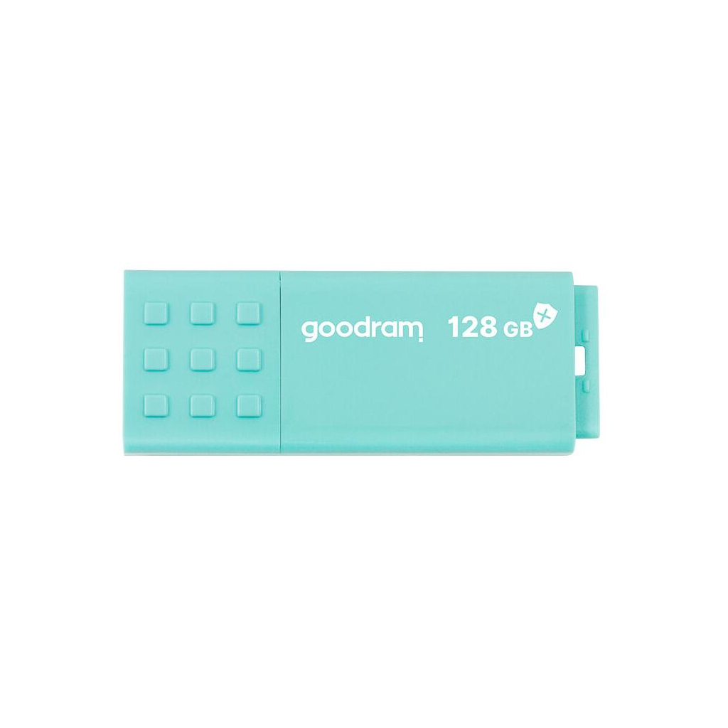 USB флеш накопичувач Goodram 128GB UME3 Care Green USB 3.2 (UME3-1280CRR11) - фото 1