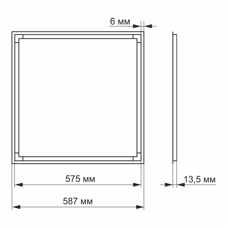 Світильник Videx LED панель ART 40W 5000K (VL-PA405W) - фото 2