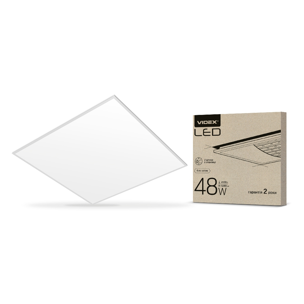 Світильник Videx LED панель 48W 4100K матова (VL-Pb484W(2)) - фото 3 Світильник Videx LED панель 48W 4100K матова (VL-Pb484W(2)) - фото 3