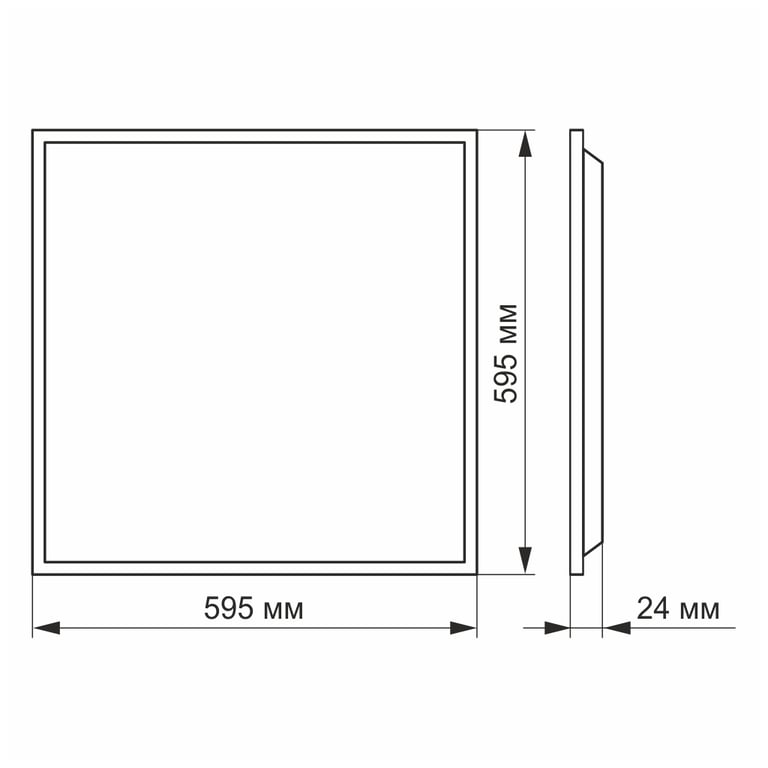 Світильник Videx LED панель 48W 6000K матова (VL-Pb486W) - фото 2