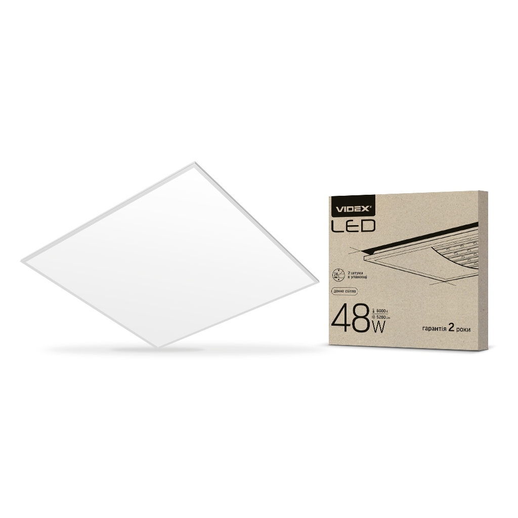 Світильник Videx LED панель 48W 6000K матова (VL-Pb486W) - фото 3 Світильник Videx LED панель 48W 6000K матова (VL-Pb486W) - фото 3