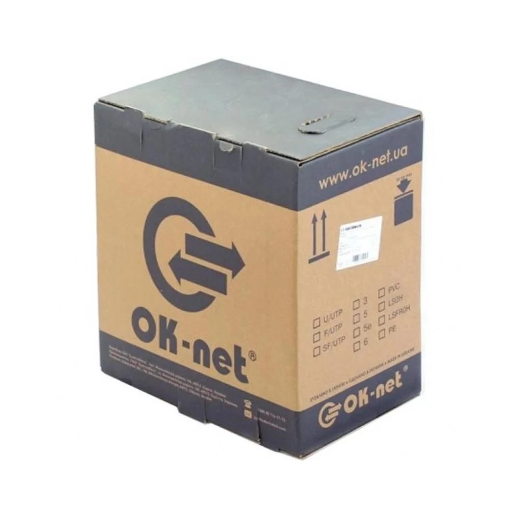Кабель мережевий OK-Net FTP 500м (КППЭт-ВП (100) 2х2х0,51 / 500) - фото 1