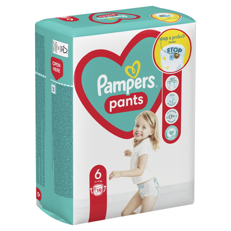 Підгузки Pampers трусики Pants Giant Розмір 6 (14-19 кг) 19 шт (8006540067802) - фото 3