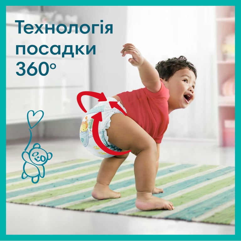 Підгузки Pampers трусики Pants Giant Розмір 6 (14-19 кг) 19 шт (8006540067802) - фото 7
