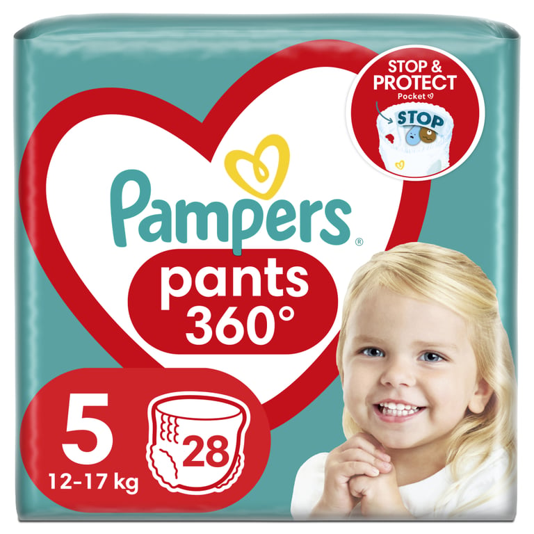 Підгузки Pampers трусики Pants Junior Розмір 5 (12-17 кг) 28 шт (8006540069714) - фото 1