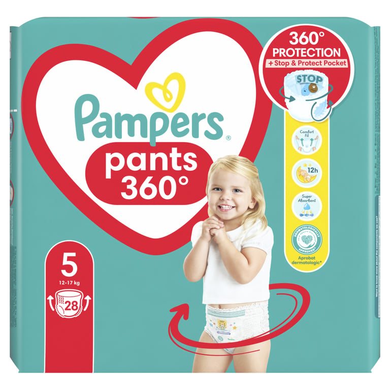 Підгузки Pampers трусики Pants Junior Розмір 5 (12-17 кг) 28 шт (8006540069714) - фото 2
