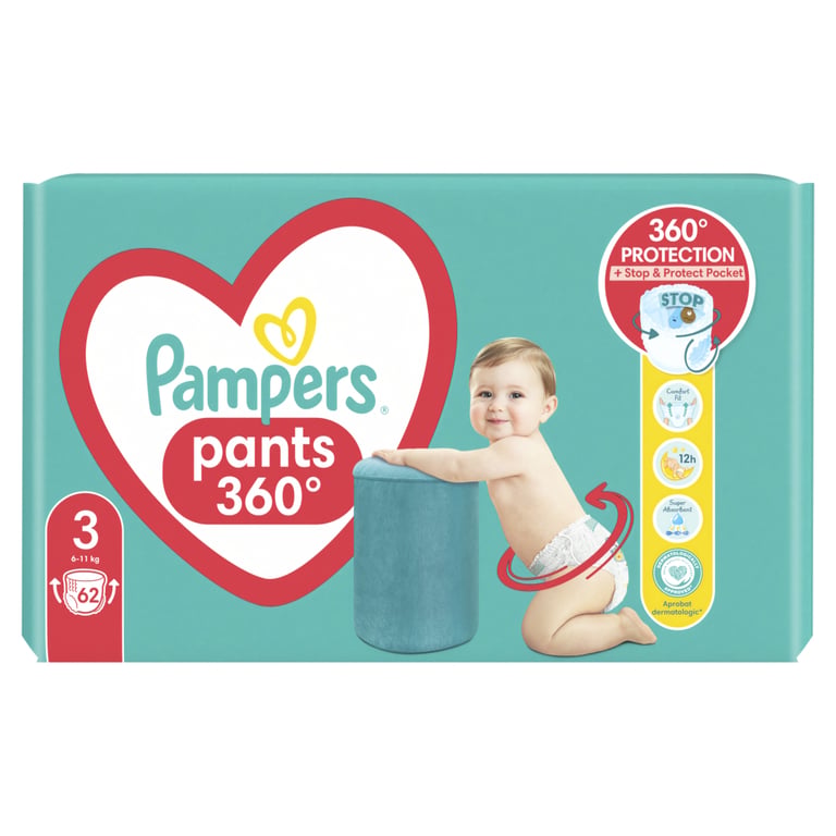Підгузки Pampers трусики Pampers Pants Розмір 3 (6-11кг) 62 шт (8006540069233) - фото 2
