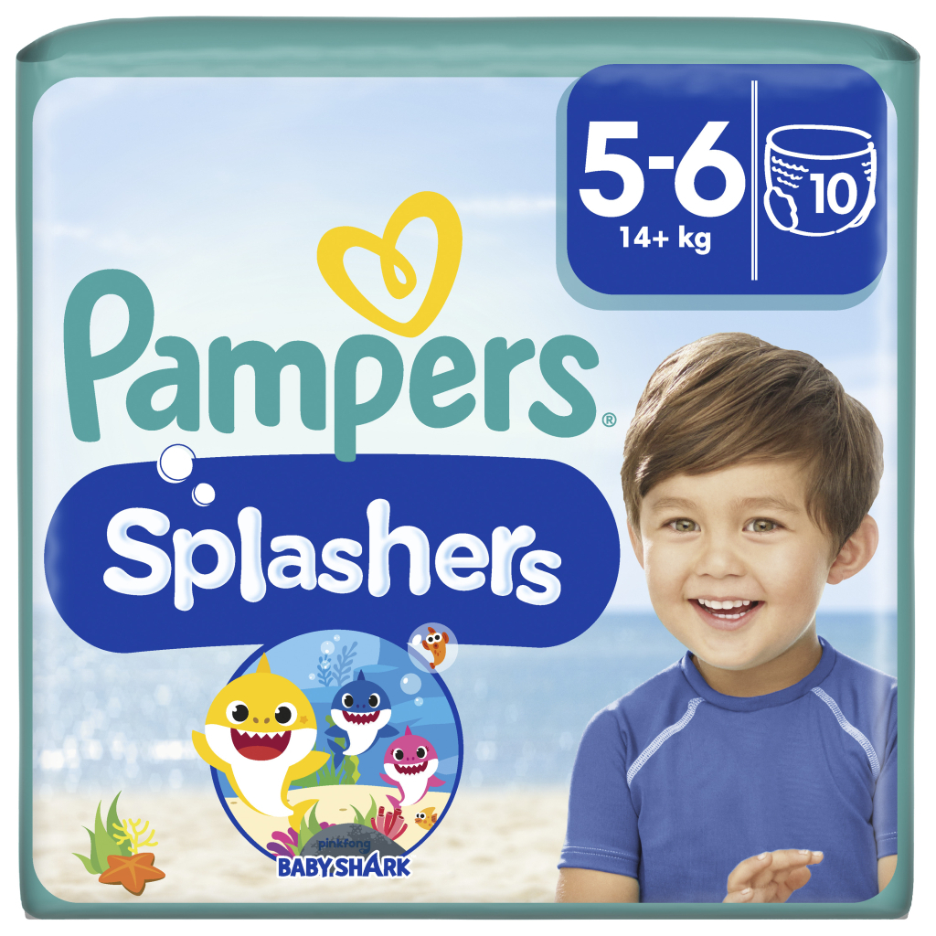 Підгузки Pampers для плавання Splashers Розмір 5-6 (14+ кг) 10 шт (8001090728951) - фото 1 Підгузки Pampers для плавання Splashers Розмір 5-6 (14+ кг) 10 шт (8001090728951) - фото 1