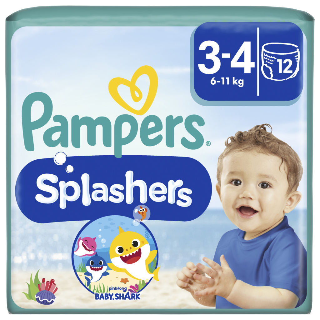 Підгузки Pampers для плавання Splashers Розмір 3-4 (6-11 кг) 12 шт (8001090698346) - фото 1 Підгузки Pampers для плавання Splashers Розмір 3-4 (6-11 кг) 12 шт (8001090698346) - фото 1