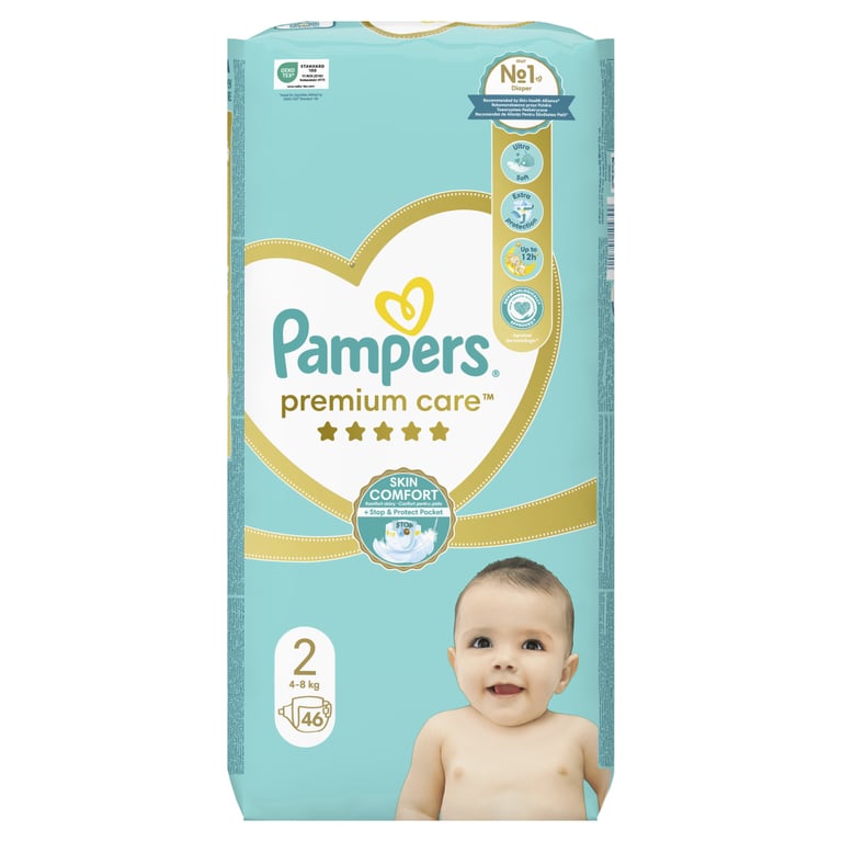 Підгузки Pampers Premium Care Розмір 2 (4-8 кг) 46 шт (8001841104799) - фото 2