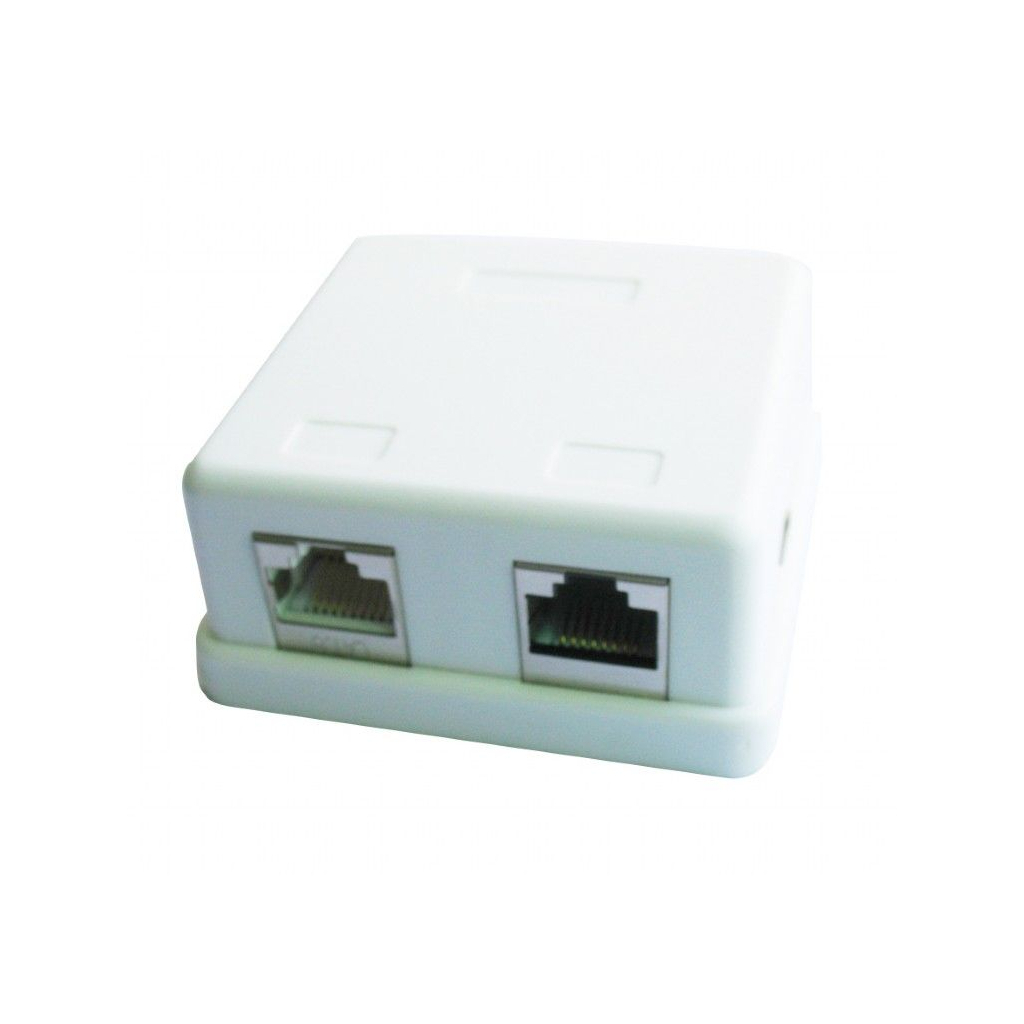 Комп'ютерна розетка Cablexpert RJ45x2 FTP, cat.5e (NCAC-HS-SMB2) - фото 1 Комп'ютерна розетка Cablexpert RJ45x2 FTP, cat.5e (NCAC-HS-SMB2) - фото 1