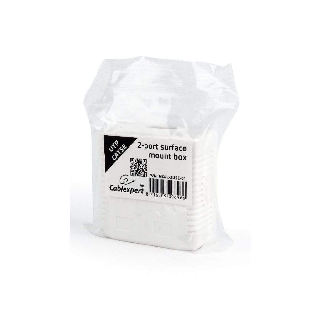 Комп'ютерна розетка Cablexpert RJ45x2 UTP, cat.5e (NCAC-2U5E-01) - фото 3 Комп'ютерна розетка Cablexpert RJ45x2 UTP, cat.5e (NCAC-2U5E-01) - фото 3