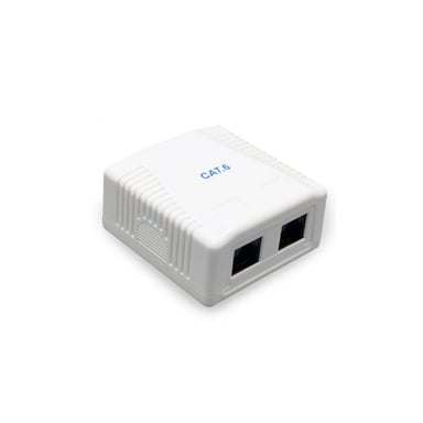 Комп'ютерна розетка Cablexpert RJ45x2 UTP, cat.6 (NCAC-2U6-01) - фото 1