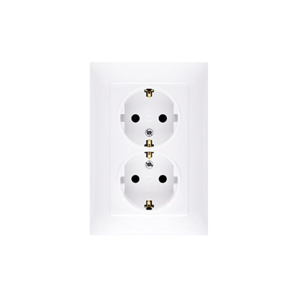 Розетка Simon SCHUKO, біла (CGSZ2/11) - фото 1