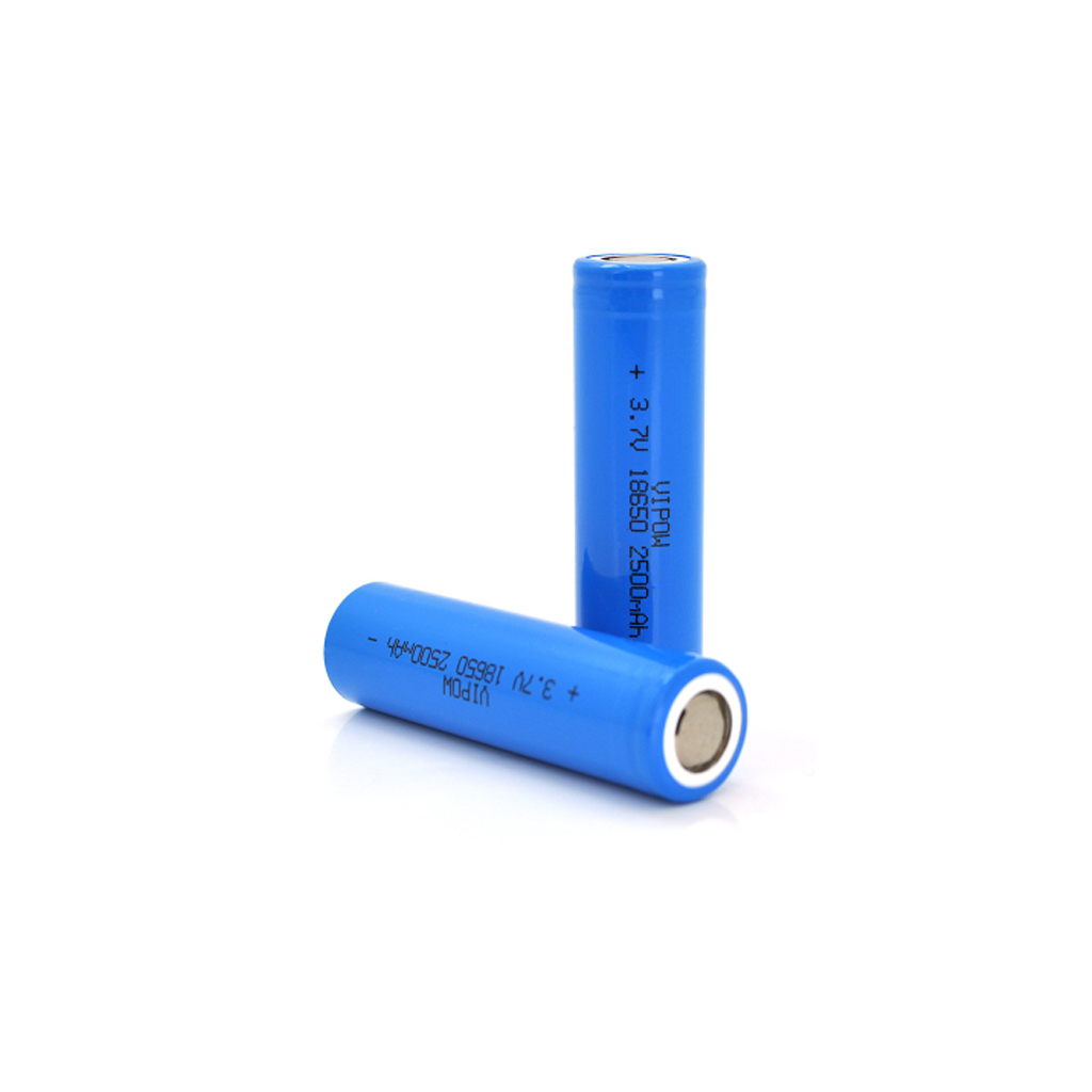 Акумулятор 18650 Li-Ion ICR18650 FlatTop, 2500mAh, 3.7V, Blue Vipow (ICR18650-2500mAhFT) - фото 1