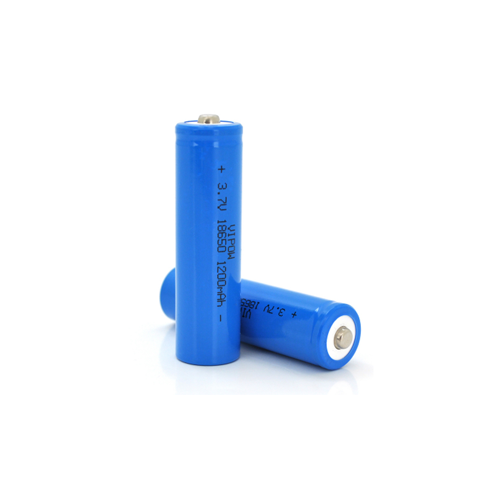 Акумулятор 18650 Li-Ion ICR18650 TipTop, 1200mAh, 3.7V, Blue Vipow (ICR18650-1200mAhTT) - фото 1