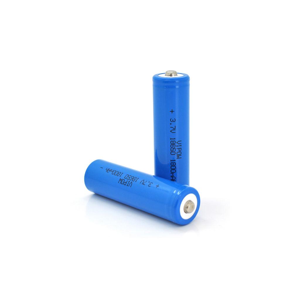 Акумулятор 18650 Li-Ion ICR18650 TipTop, 1800mAh, 3.7V, Blue Vipow (ICR18650-1800mAhTT) - фото 1