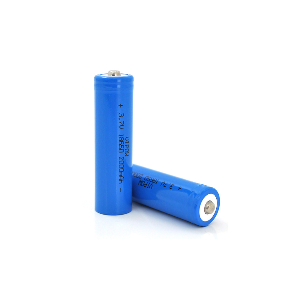 Акумулятор 18650 Li-Ion ICR18650 TipTop, 2000mAh, 3.7V, Blue Vipow (ICR18650-2000mAhTT) - фото 1