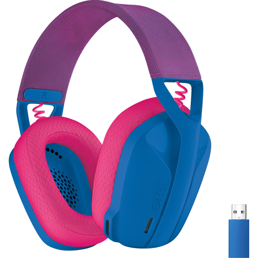 Навушники Logitech G435 Lightspeed Wireless Gaming Headset Blue (981-001062) Навушники Logitech G435 Lightspeed Wireless Gaming Headset Blue (981-001062)