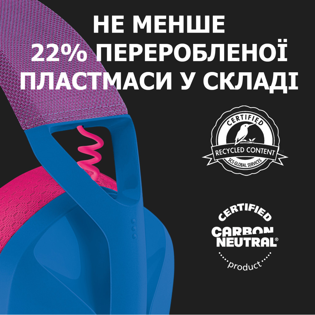 Навушники Logitech G435 Lightspeed Wireless Gaming Headset Blue (981-001062) - фото 8 Навушники Logitech G435 Lightspeed Wireless Gaming Headset Blue (981-001062) - фото 8