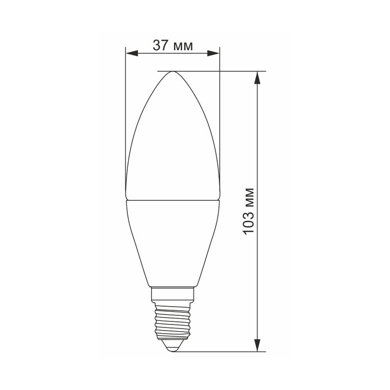 Лампочка TITANUM LED C37e 7W E14 4100K (VL-C37e-07144) - фото 2