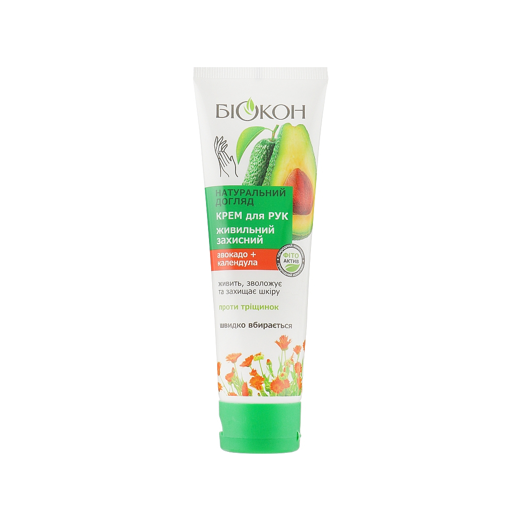 Крем для рук Біокон Натуральний догляд Авокадо + Календула 90 мл (4820160035577) - фото 1