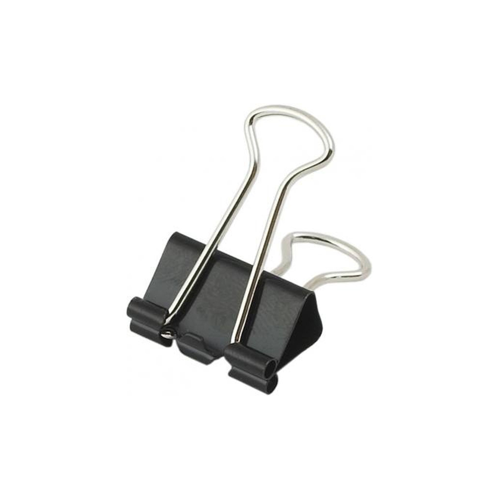 Біндер металевий H-Tone 15 мм, 12 шт, чорні (BIND-HT-JJ40316-15) Біндер металевий H-Tone 15 мм, 12 шт, чорні (BIND-HT-JJ40316-15)