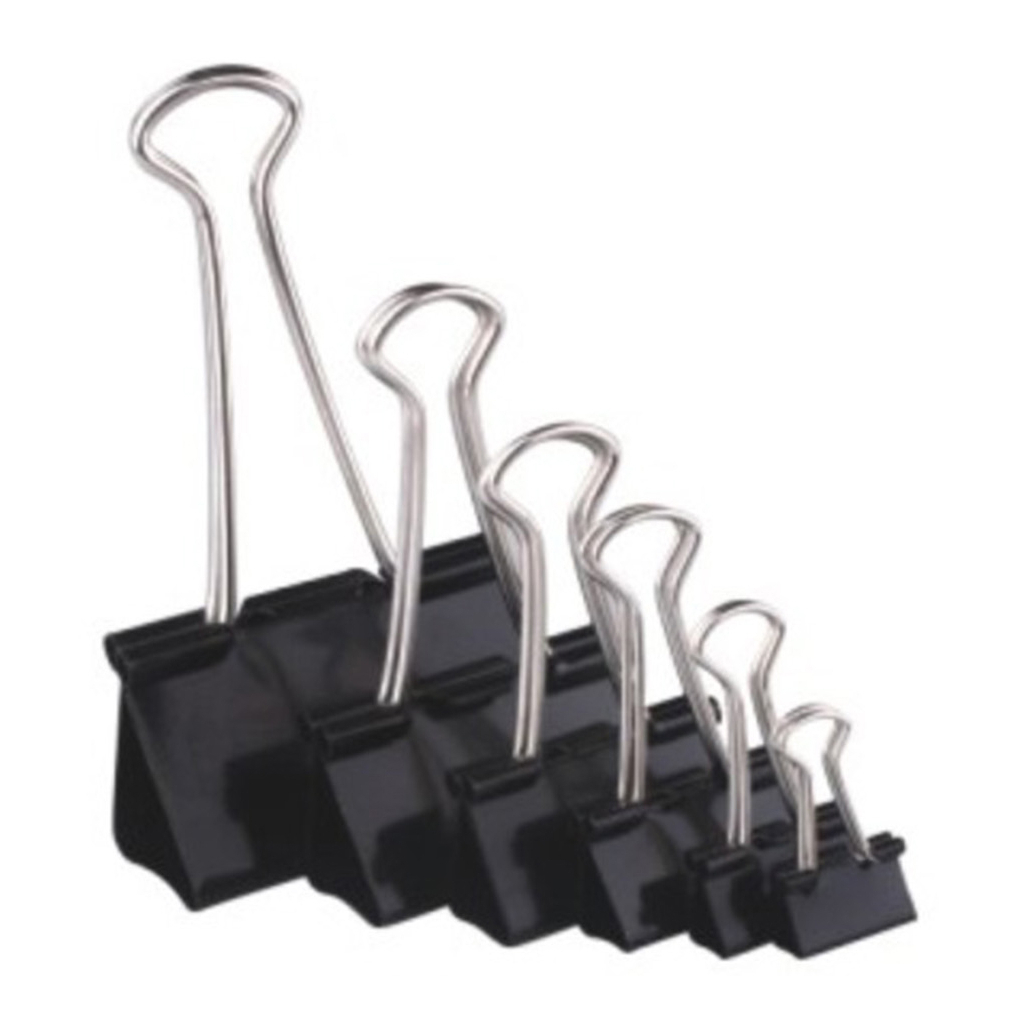 Біндер металевий H-Tone 32 мм, 12 шт ,чорні (BIND-HT-JJ40316-32) - фото 1 Біндер металевий H-Tone 32 мм, 12 шт ,чорні (BIND-HT-JJ40316-32) - фото 1