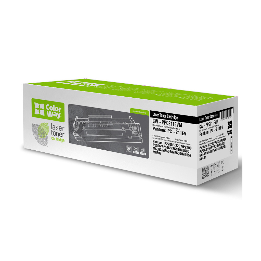 Картридж ColorWay Pantum PC-211EV, P2200/2207/2506/M6500/M6607 (CW-PPC211EVM) - фото 1 Картридж ColorWay Pantum PC-211EV, P2200/2207/2506/M6500/M6607 (CW-PPC211EVM) - фото 1