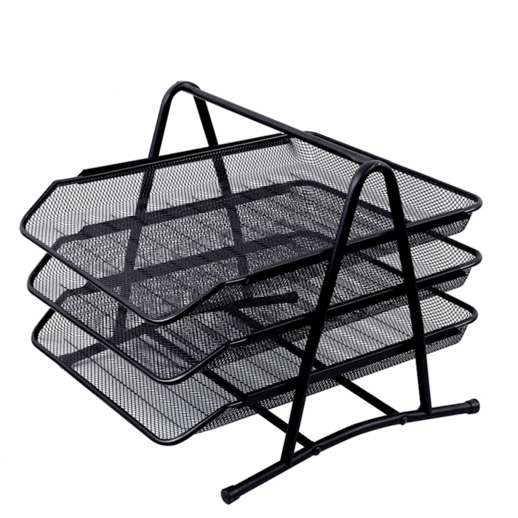 Лоток для паперів H-Tone горизонтальний, 3 в 1, металевий, 35х29,5х27,5 см (TRAYH-HT-JJ41223) - фото 1 Лоток для паперів H-Tone горизонтальний, 3 в 1, металевий, 35х29,5х27,5 см (TRAYH-HT-JJ41223) - фото 1