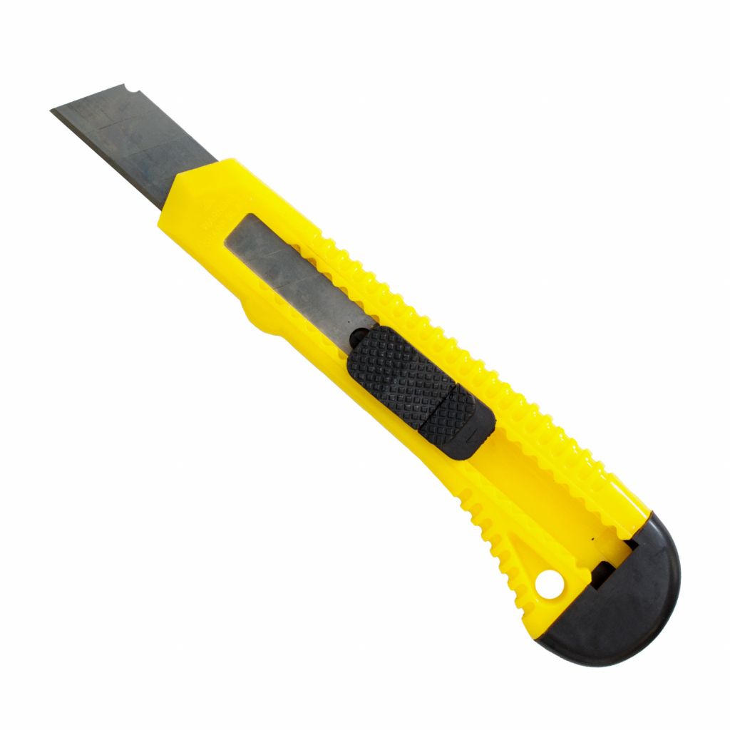 Ніж канцелярський H-Tone 18 мм жовтий (KNIFE-HT-JJ40605A-18) - фото 2 Ніж канцелярський H-Tone 18 мм жовтий (KNIFE-HT-JJ40605A-18) - фото 2