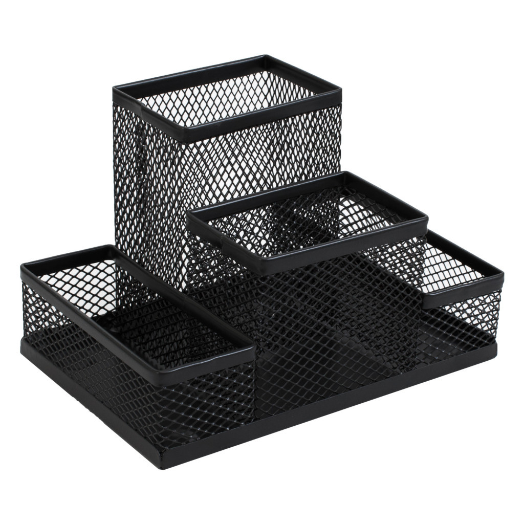 Настільний набір H-Tone металевий, 15,3х10,3х10 см, чорний (SET-HT-JJ41208) - фото 1 Настільний набір H-Tone металевий, 15,3х10,3х10 см, чорний (SET-HT-JJ41208) - фото 1