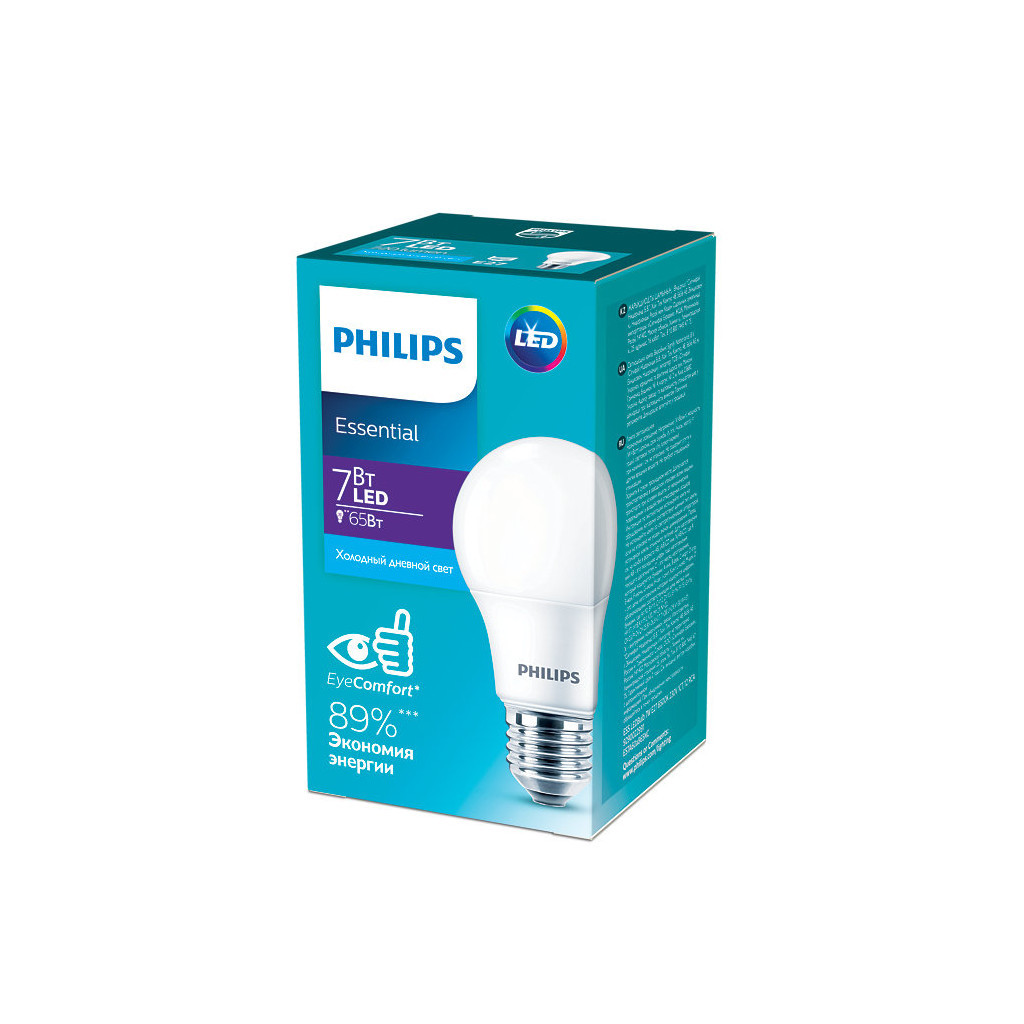 Лампочка Philips ESS LEDBulb 7W 720lm E27 865 1CT/12 RCA (929002299187) - фото 2 Лампочка Philips ESS LEDBulb 7W 720lm E27 865 1CT/12 RCA (929002299187) - фото 2