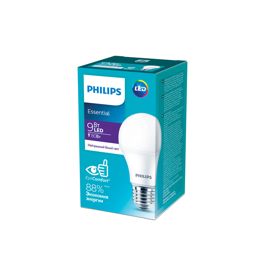 Лампочка Philips ESS LEDBulb 9W 950lm E27 840 1CT/12 RCA (929002299387) - фото 2 Лампочка Philips ESS LEDBulb 9W 950lm E27 840 1CT/12 RCA (929002299387) - фото 2